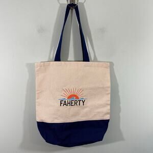 Faherty Reuseable Shoulder Tote Shopping Bag 15 x 15